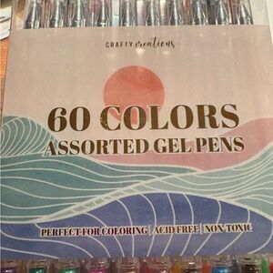 Crafty Creations 60 Colors Gel Pens For Crafting, Fancy Colorful Writing